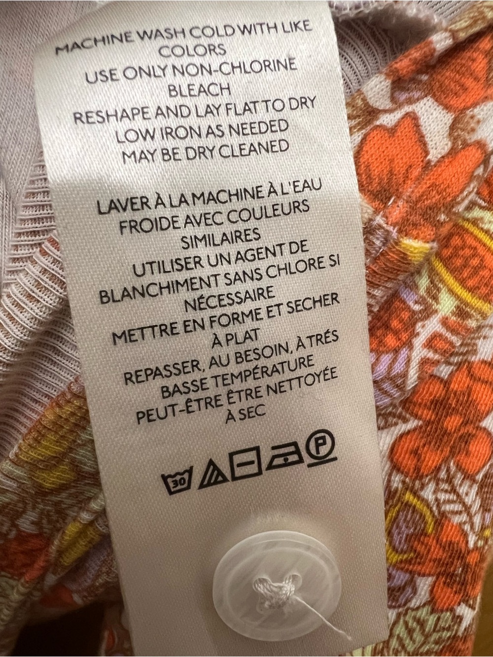 Anthropologie Maeve Ruched Button-Front Citrus/Floral Top, seen on General Hosp! - Picture 15 of 16